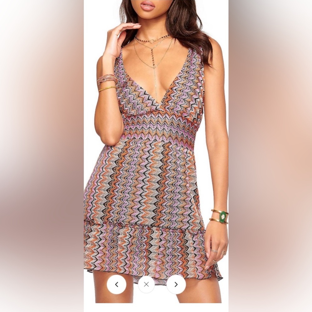 Ramy Brook Multicolor Zigzag Mini Dress XS 0